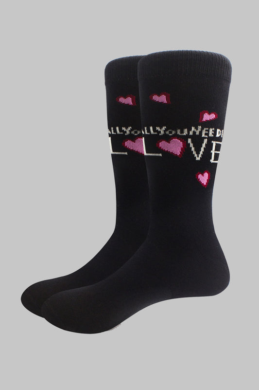 The Beatles All You Need Is Love Socks - Black Colourway