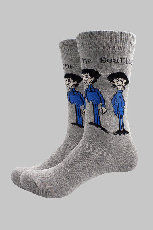 The Beatles Cartoon Group Standing Womens Socks