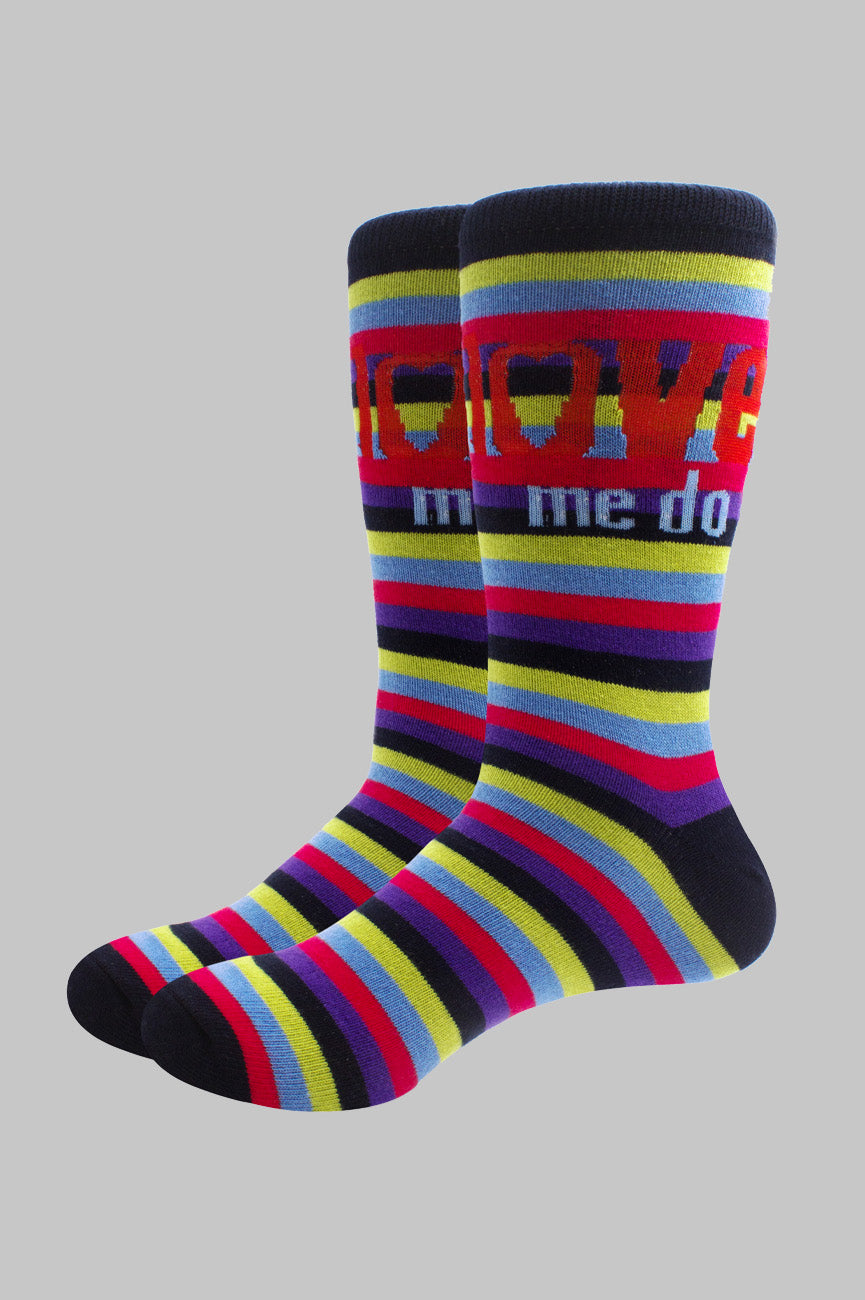 The Beatles Love Me Do Stripes Womens Socks