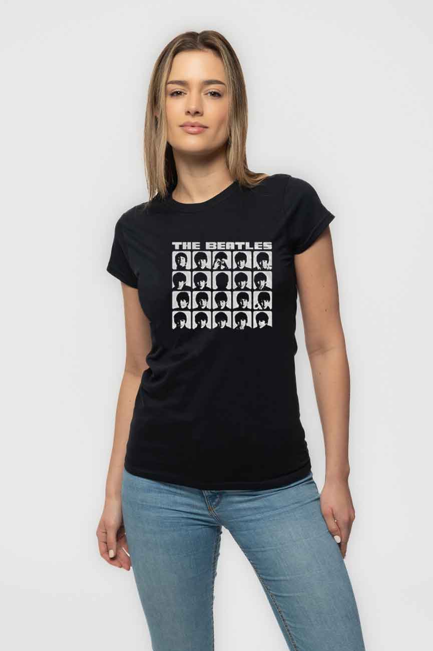 The Beatles Hard Days Night Faces Mono Skinny Fit T Shirt