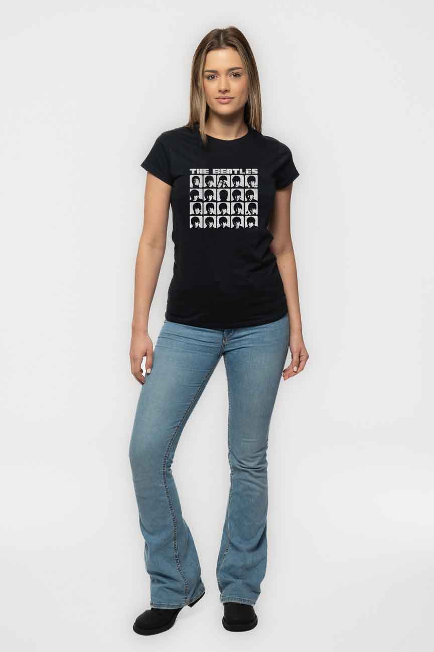 The Beatles Hard Days Night Faces Mono Skinny Fit T Shirt
