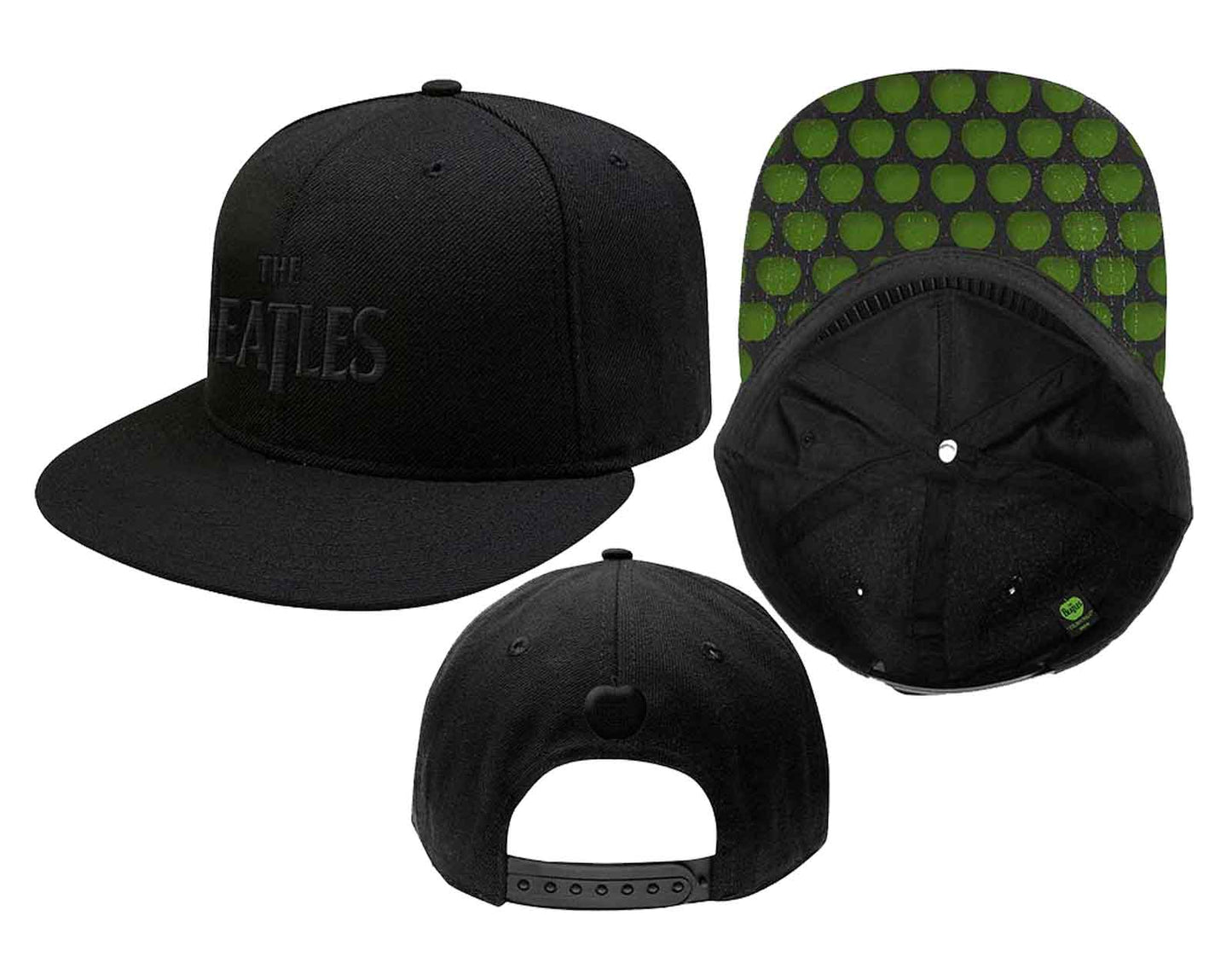 The Beatles Drop T Band Logo Apple Brim Snapback