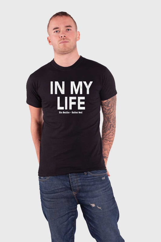The Beatles In My Life text rubber soul T Shirt