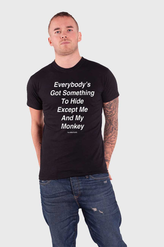 The Beatles Me And My Monkey text T Shirt