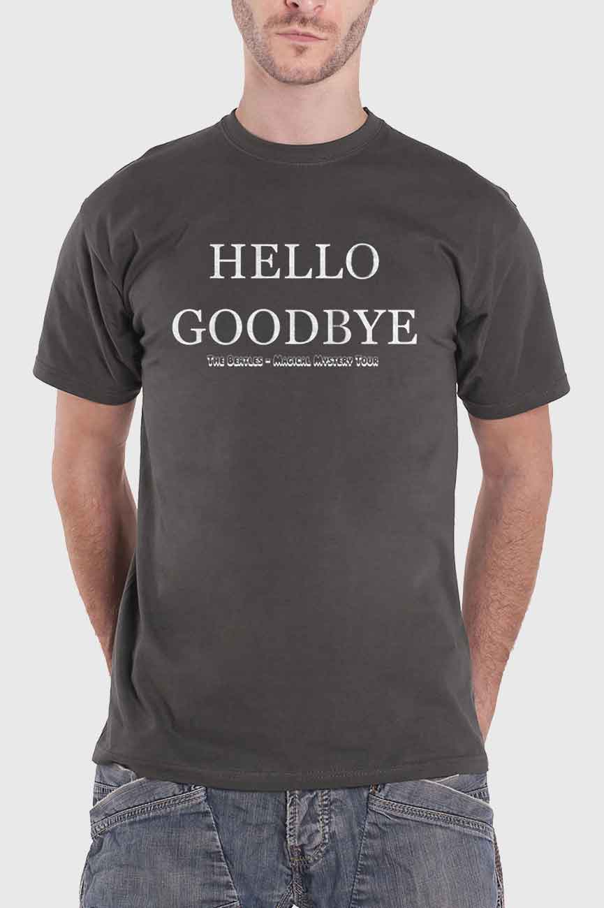 The Beatles Hello Goodbye text T Shirt
