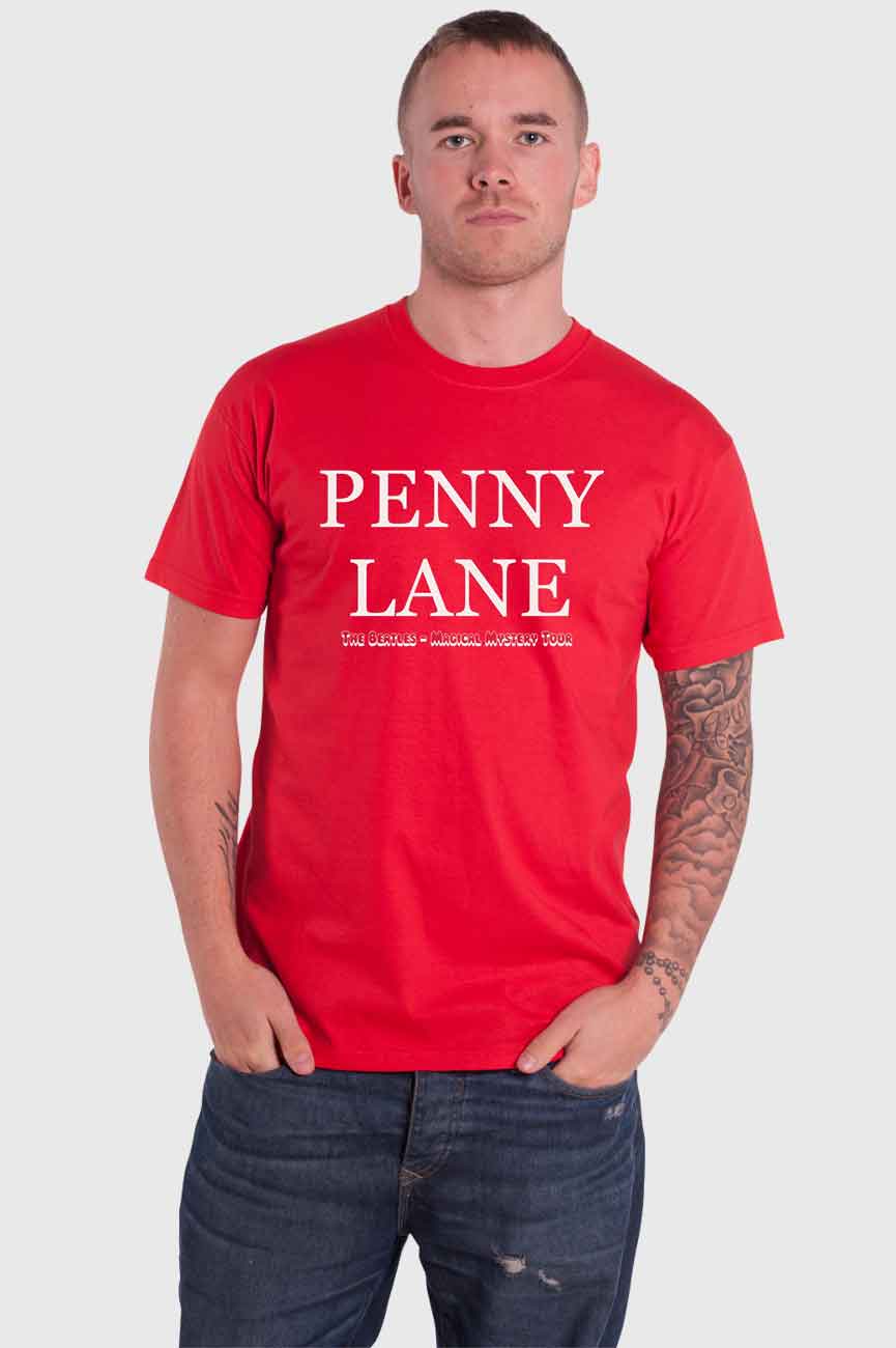 The Beatles Penny Lane text T Shirt