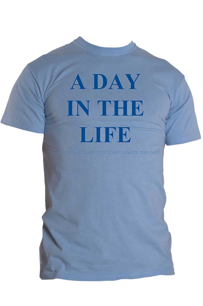 The Beatles A Day In The Life text T Shirt