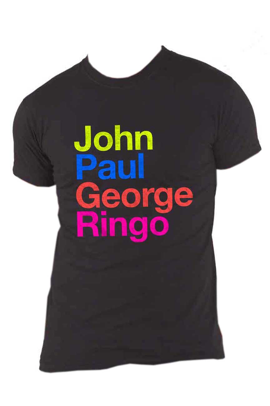 The Beatles John Paul George Ringo Suit Colours T Shirt