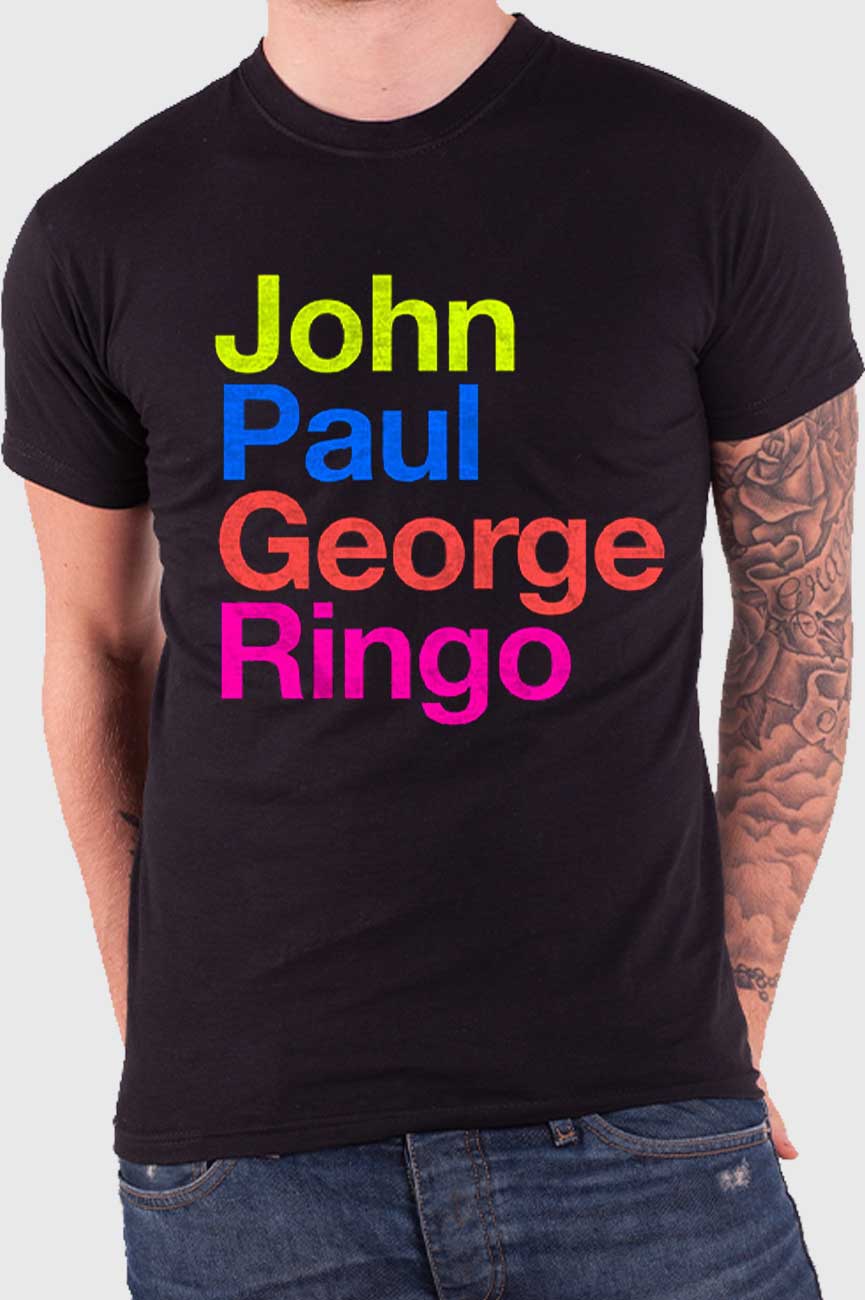 The Beatles John Paul George Ringo Suit Colours T Shirt