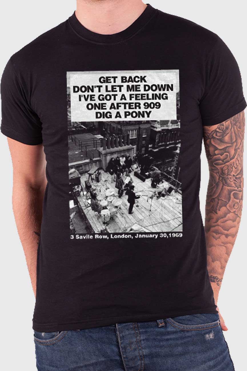 The Beatles Let it Be Rooftop Songs T Shirt
