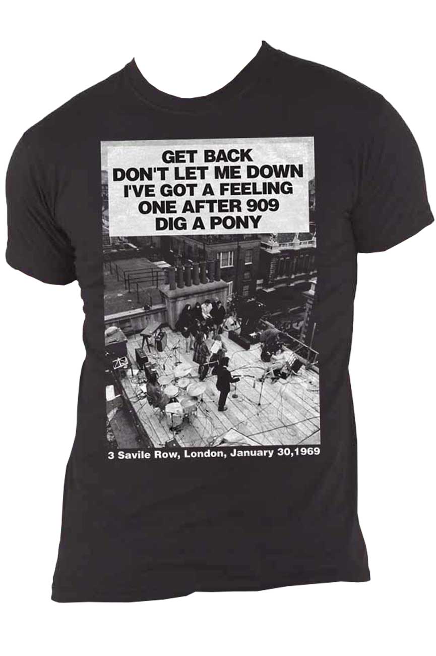 The Beatles Let it Be Rooftop Songs T Shirt