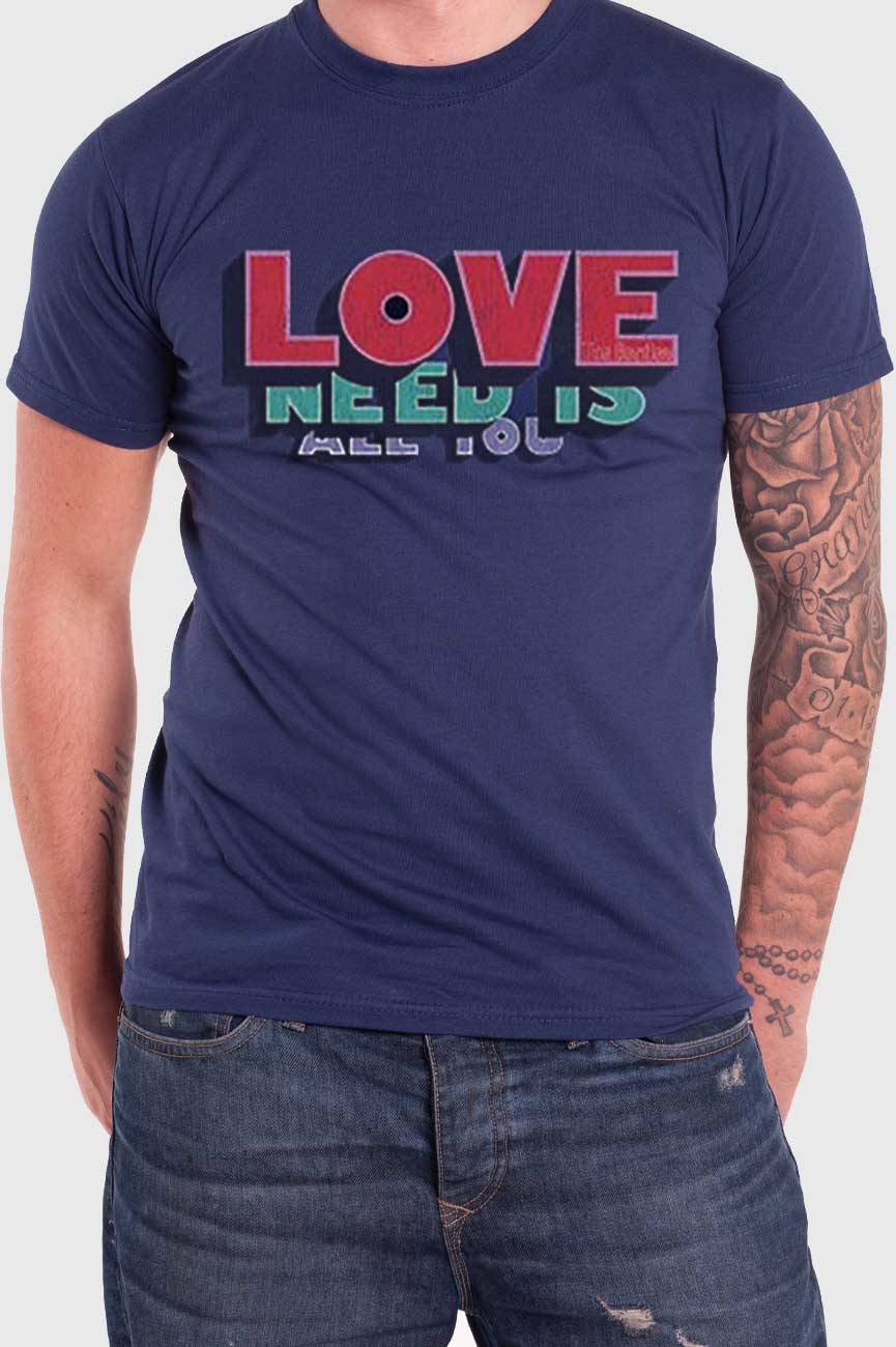 The Beatles All You Need Is Love Words T Shirt