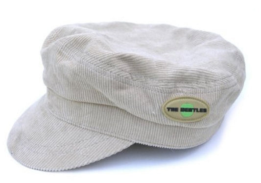 The Beatles Help Apple Logo Badge new Official retro Beige Cord Hat