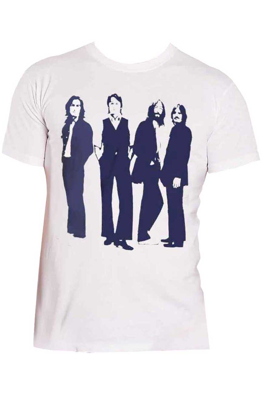 Official The Beatles Classic Drop T Band Logo Portait Photo Apple new Mens