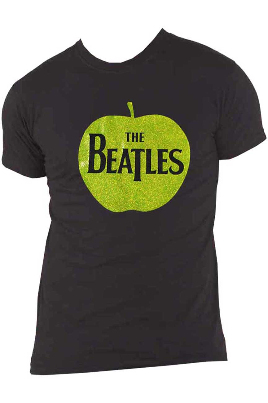 The Beatles Vintage Apple Drop T Logo Sparkle T Shirt