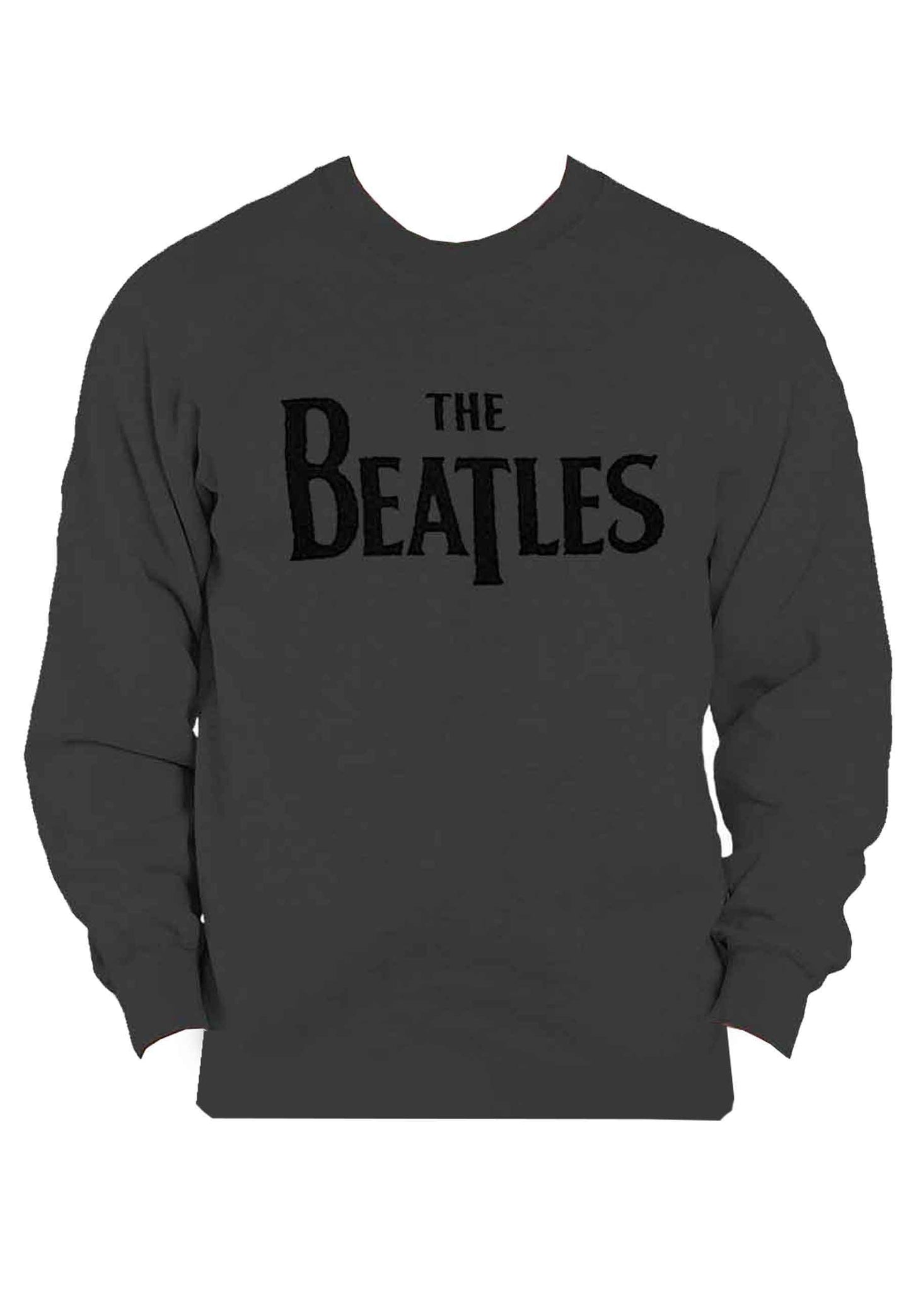 The Beatles Sweatshirt Drop T Band Logo new Official Unisex Grey