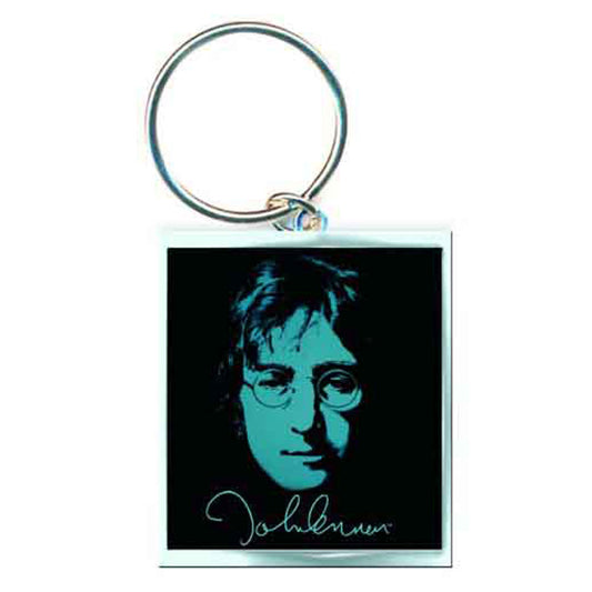 John Lennon Photo Print Keyring