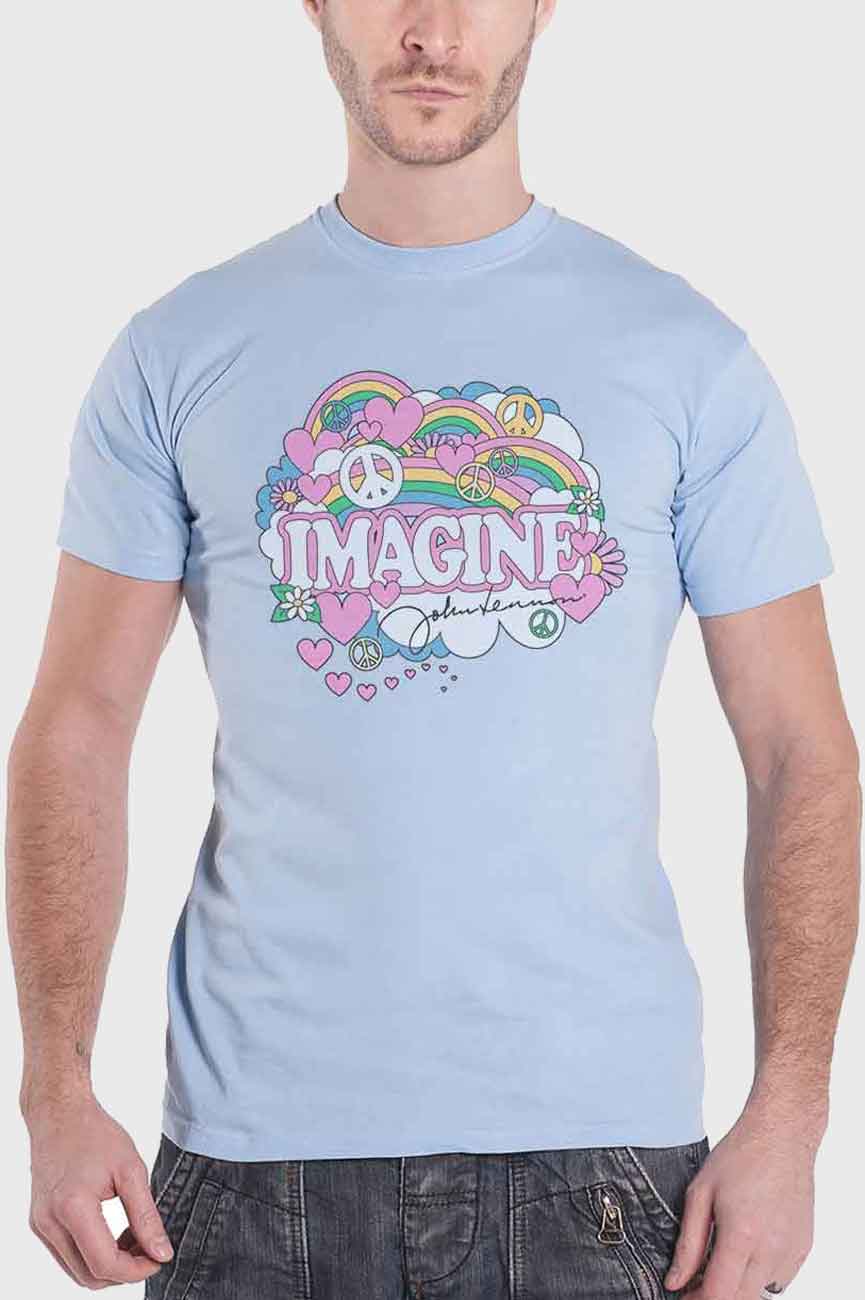 John Lennon Rainbows Love & Peace T Shirt