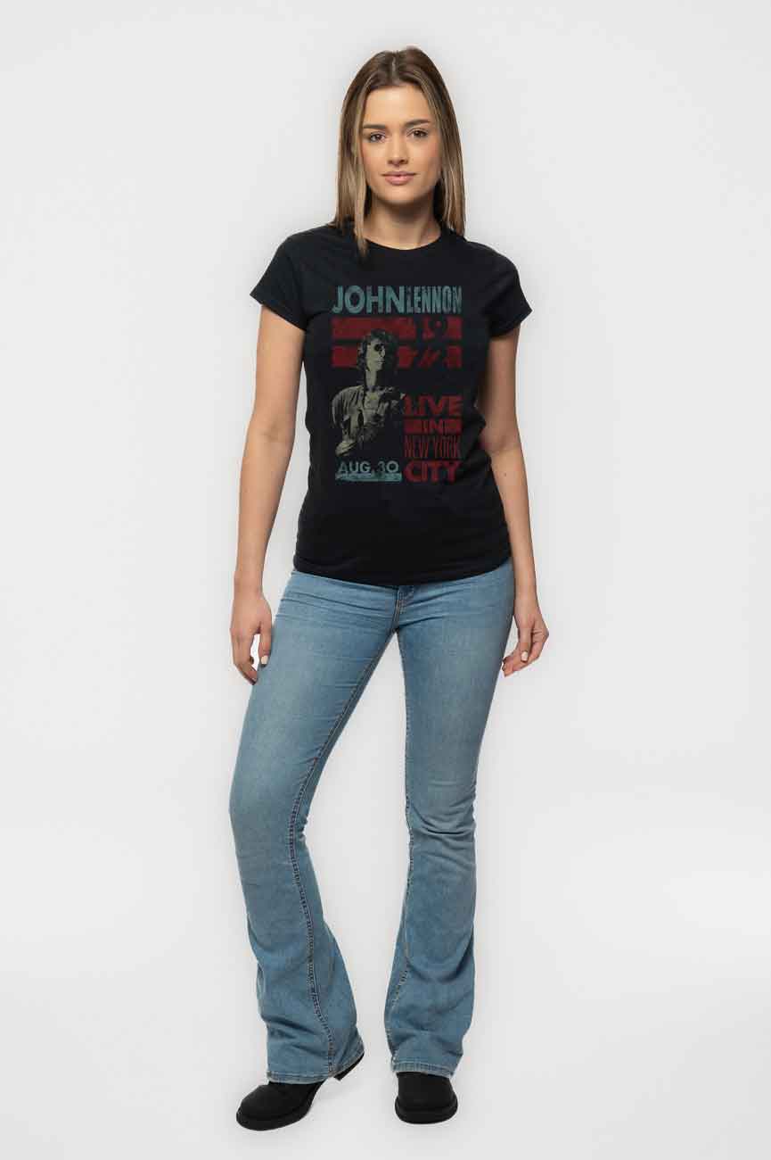 John Lennon Live in NYC 1972 Skinny Fit T Shirt