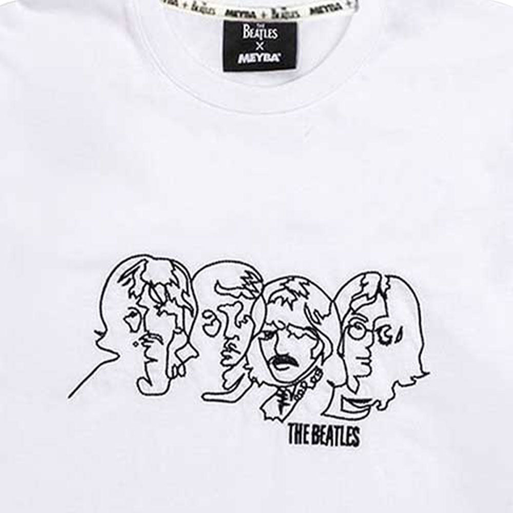 The Beatles Embroidered Logo Meyba T Shirt