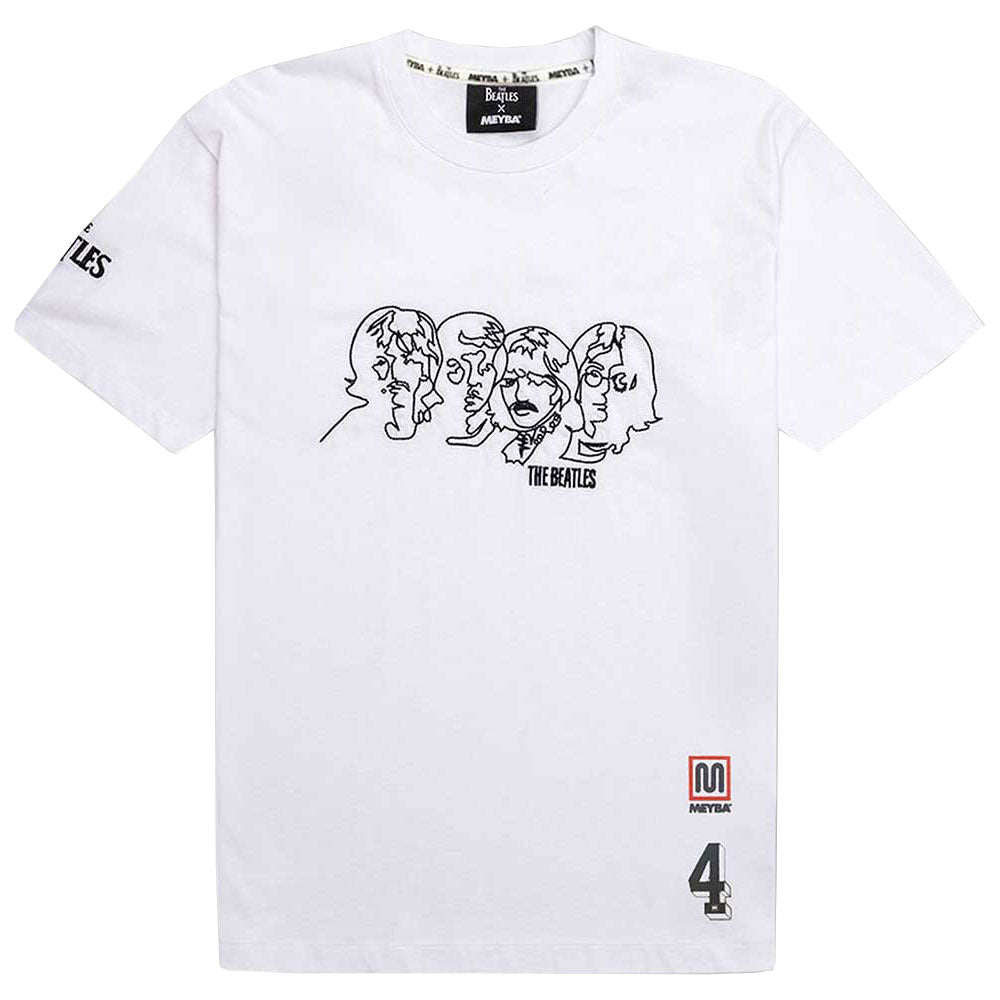 The Beatles Embroidered Logo Meyba T Shirt