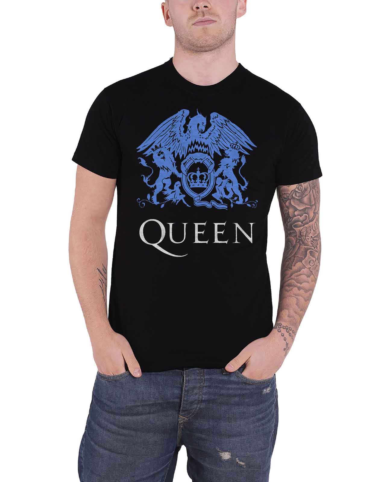 Queen Blue Classic Crest T Shirt