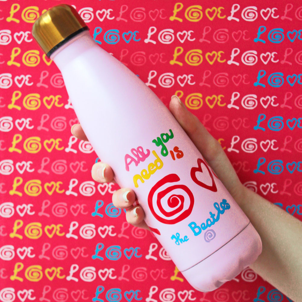 The Beatles All You Need Is Love Water Bottle