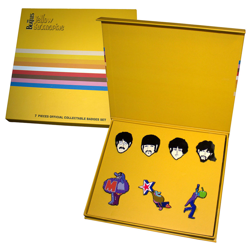 The Beatles Yellow Submarine Characters Boxed Pin Badge Set