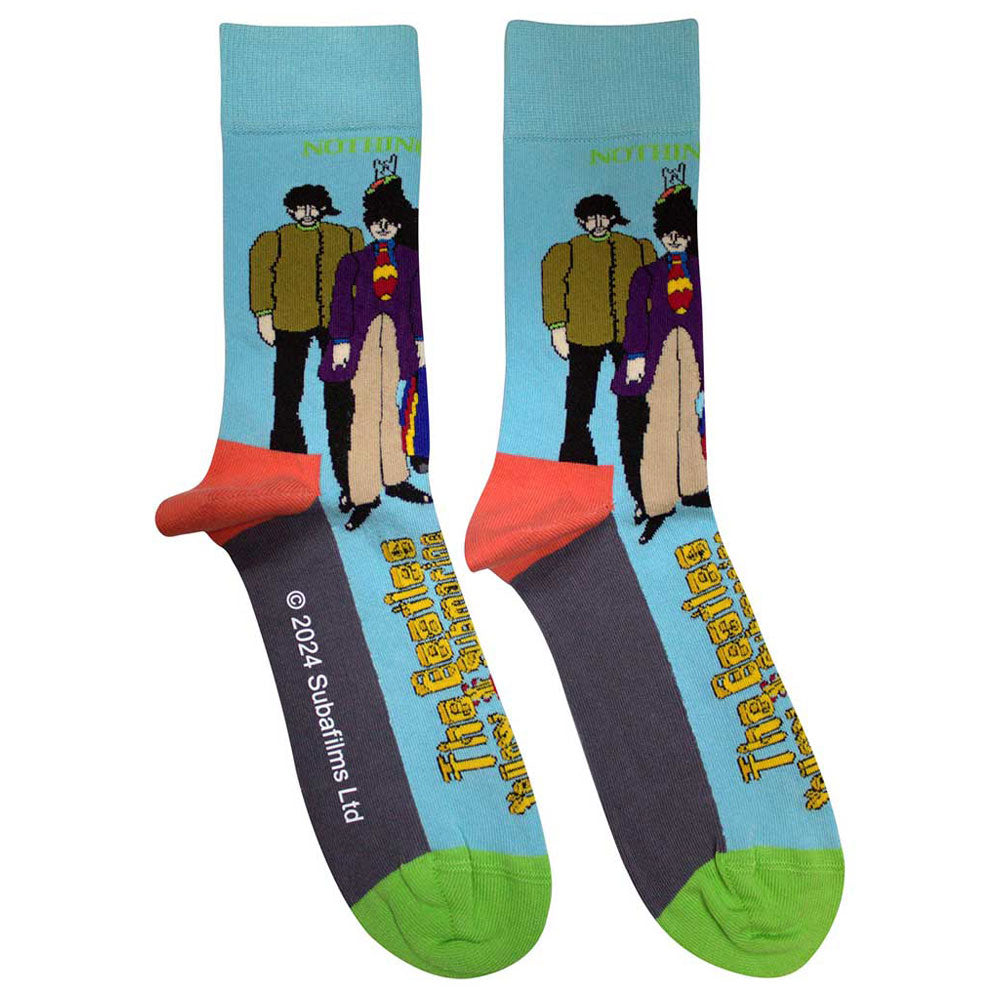 The Beatles Yellow Submarine And Band Ankle Socks