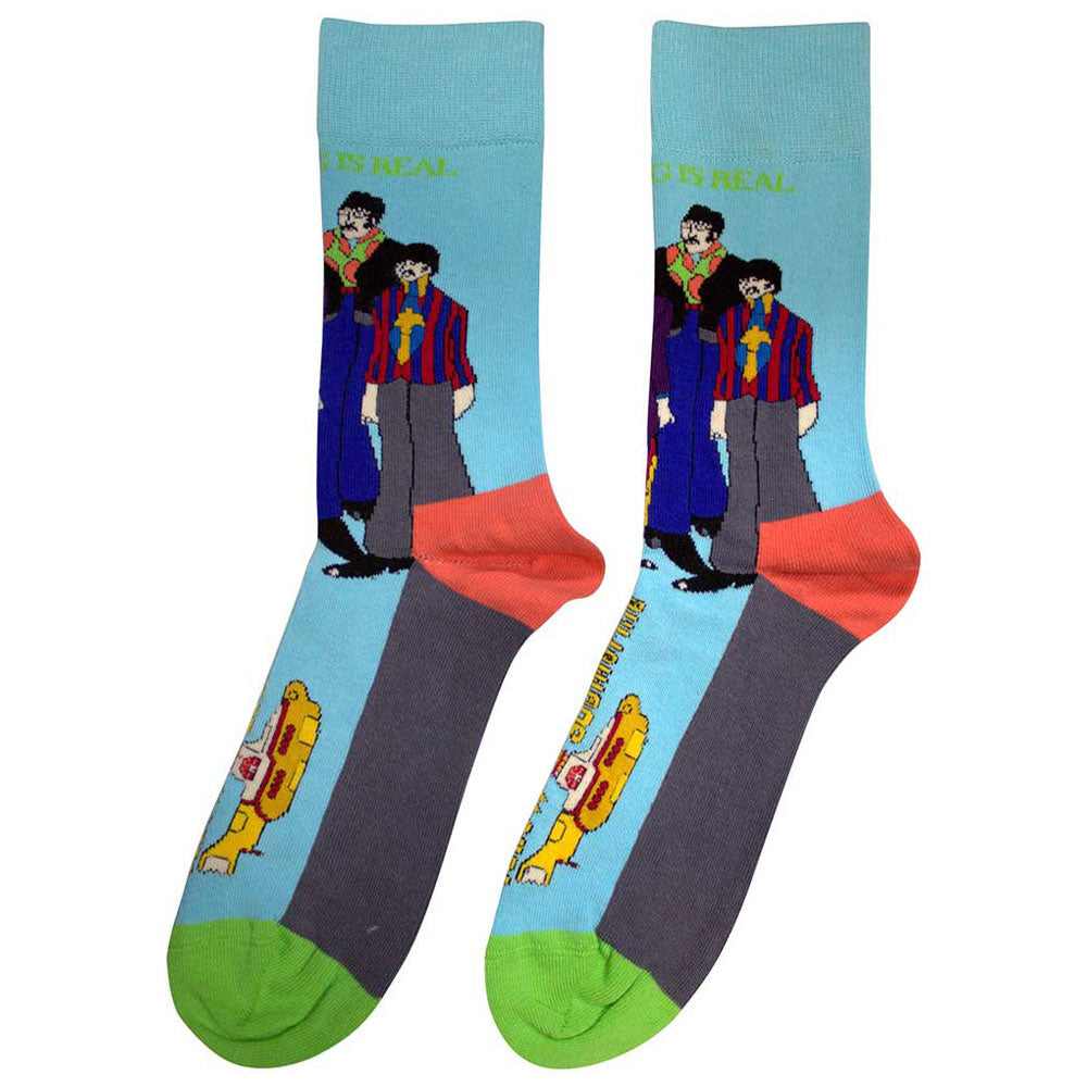 The Beatles Yellow Submarine And Band Ankle Socks