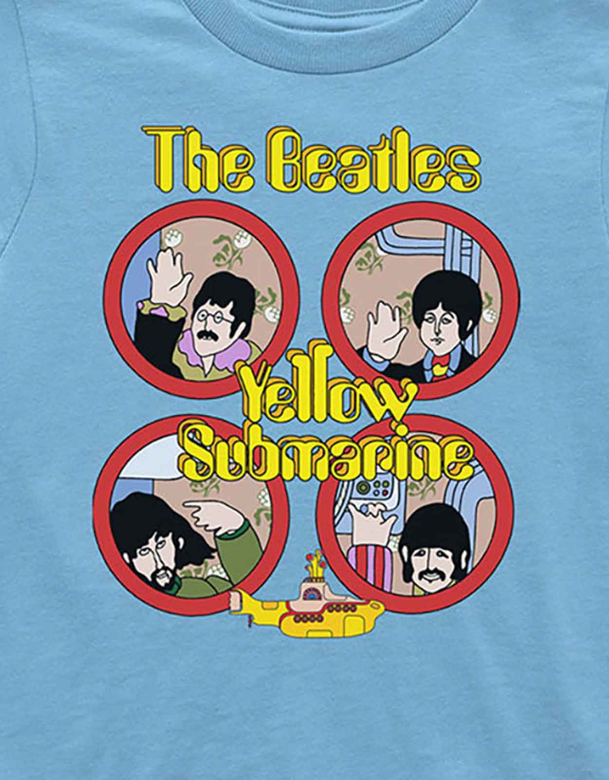 The Beatles Toddler Yellow Submarine Portholes Tee
