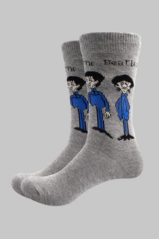 The Beatles Cartoon Group Standing Womens Socks