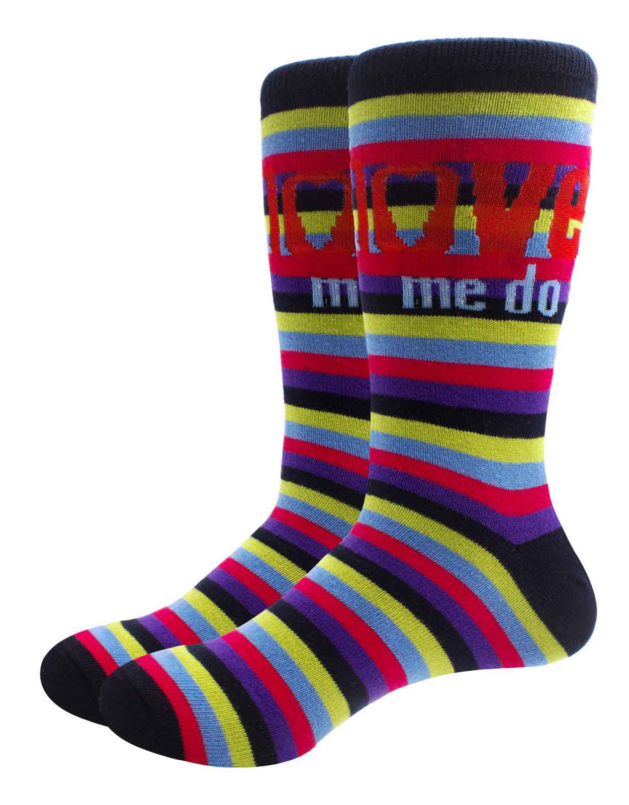 The Beatles Love Me Do Stripes Womens Socks
