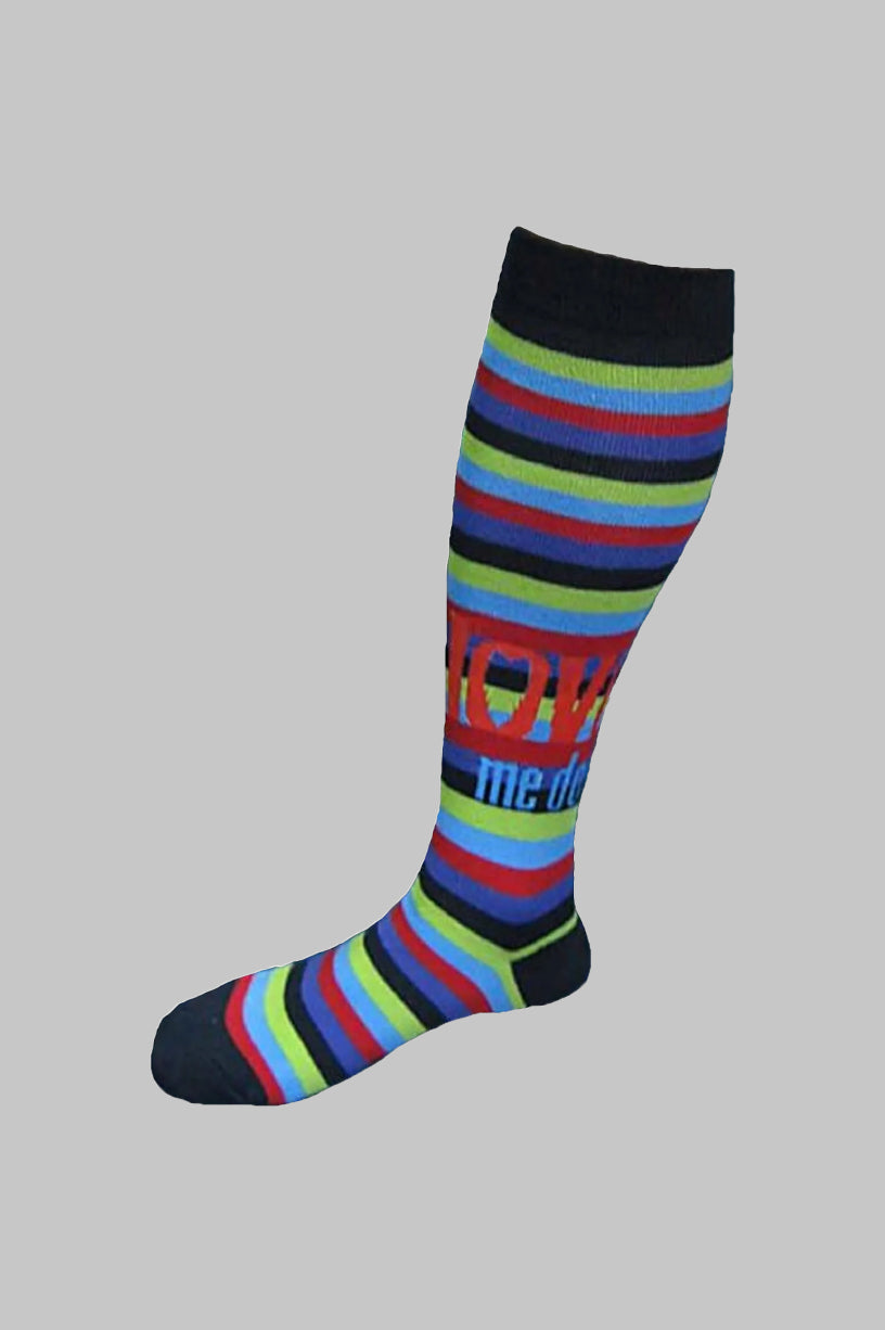 The Beatles Love Me do Stripes Womens Knee High Socks