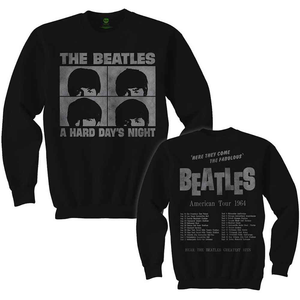 The Beatles Amplified Collection – Maglietta Uomo A Hard Day's Night, Carbone, XXL, Cotone 100% Floccato, Vestibilità Regolare