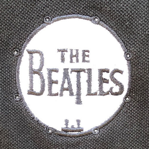 The Beatles Unisex Polo Shirt: Drum Logo (Black)