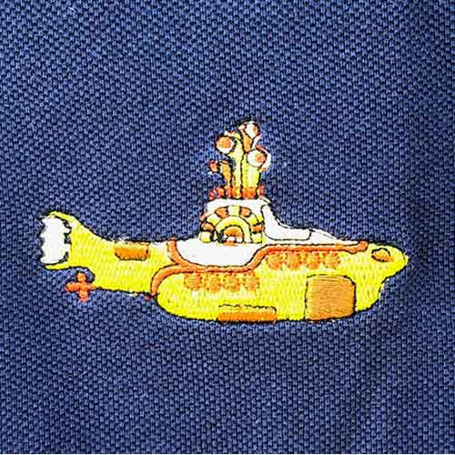The Beatles Unisex Polo Shirt: Yellow Submarine (Navy Blue)