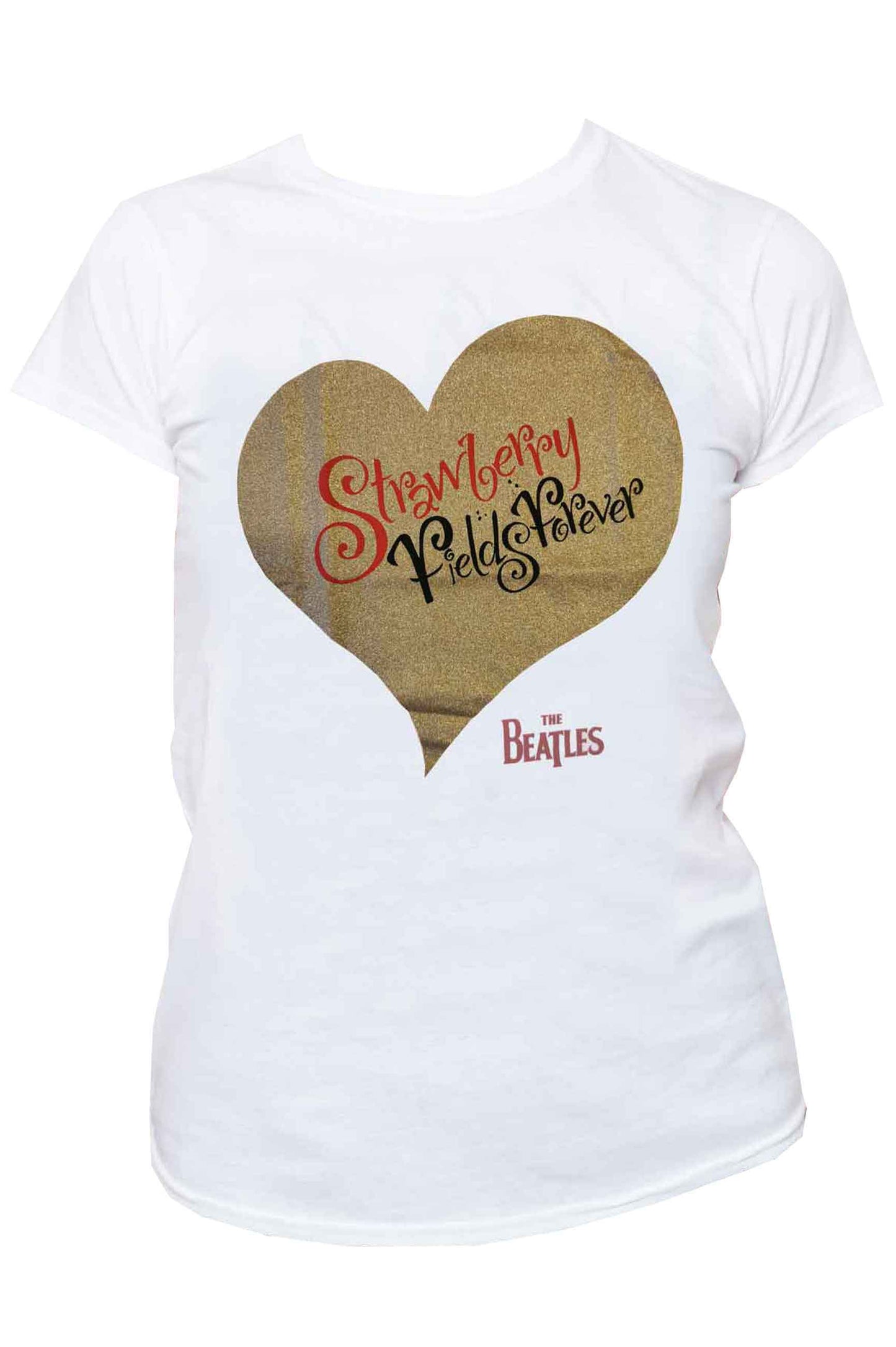 The Beatles Strawberry Fields Glitter Skinny Fit T Shirt