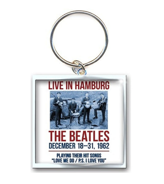 The Beatles Keyring 1962 Hamburg poster Keychain