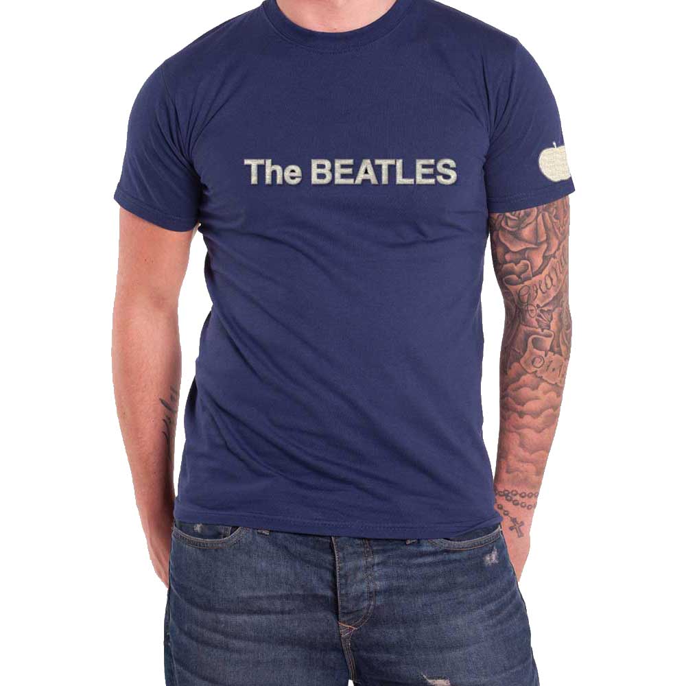 The Beatles band Logo & Apple Applique T Shirt