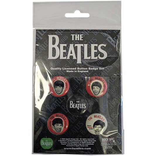 The Beatles Vintage Portraits 5 Pack Button Badge Pack