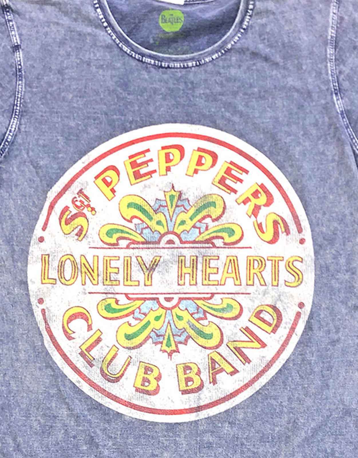 The Beatles Sgt peppers Denim Burn Out Tee
