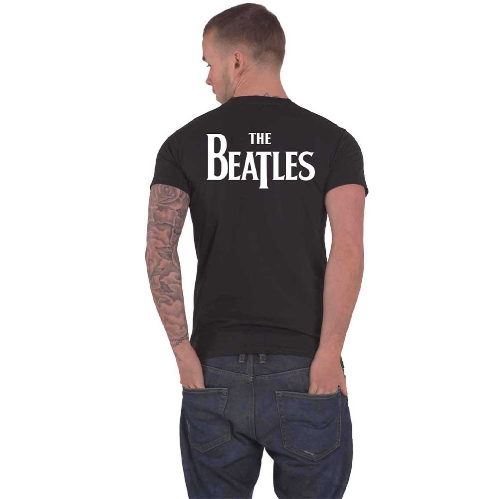 The Beatles Classic Drop T Band Logo T Shirt