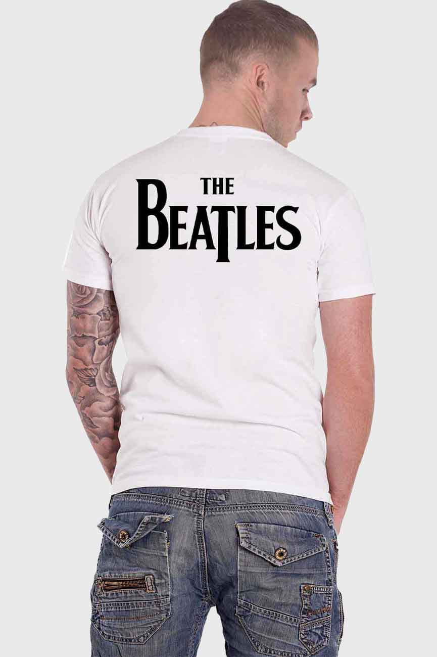 The Beatles Classic Drop T Band Logo T Shirt