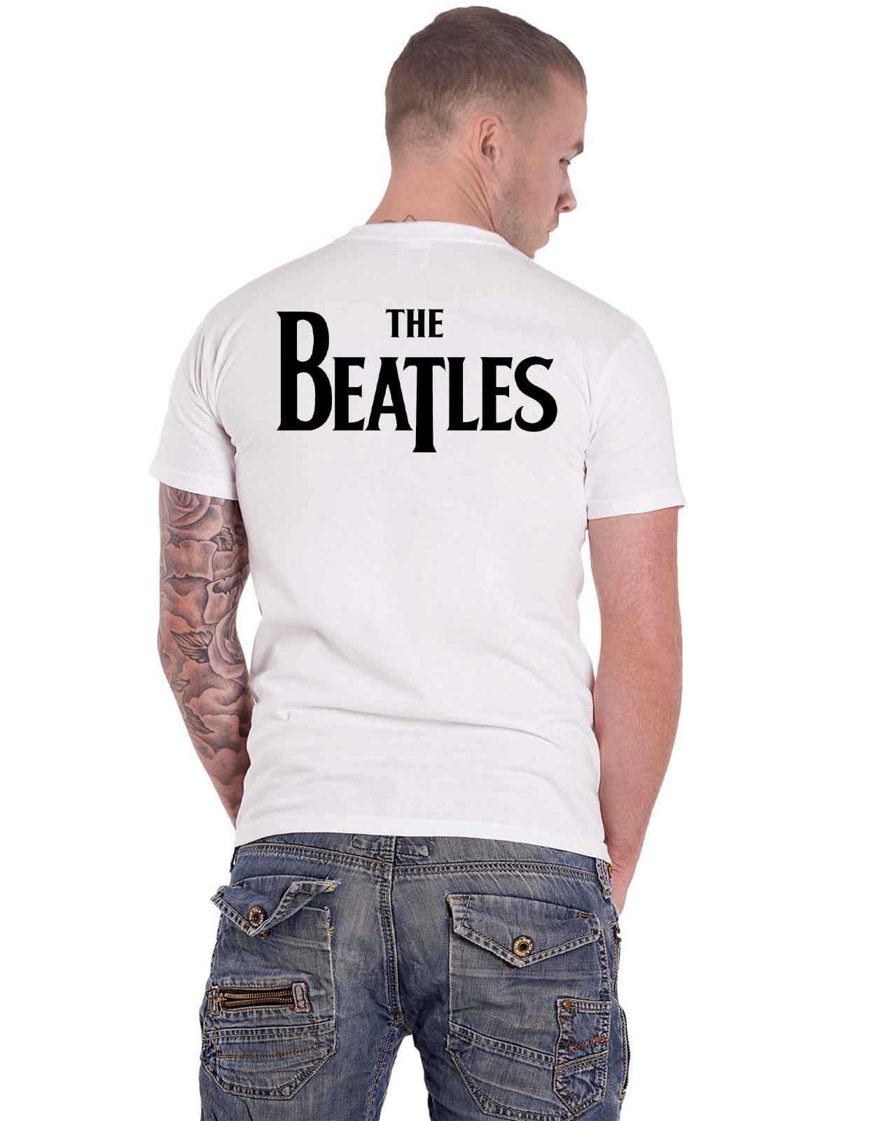 The Beatles Classic Drop T Band Logo T Shirt