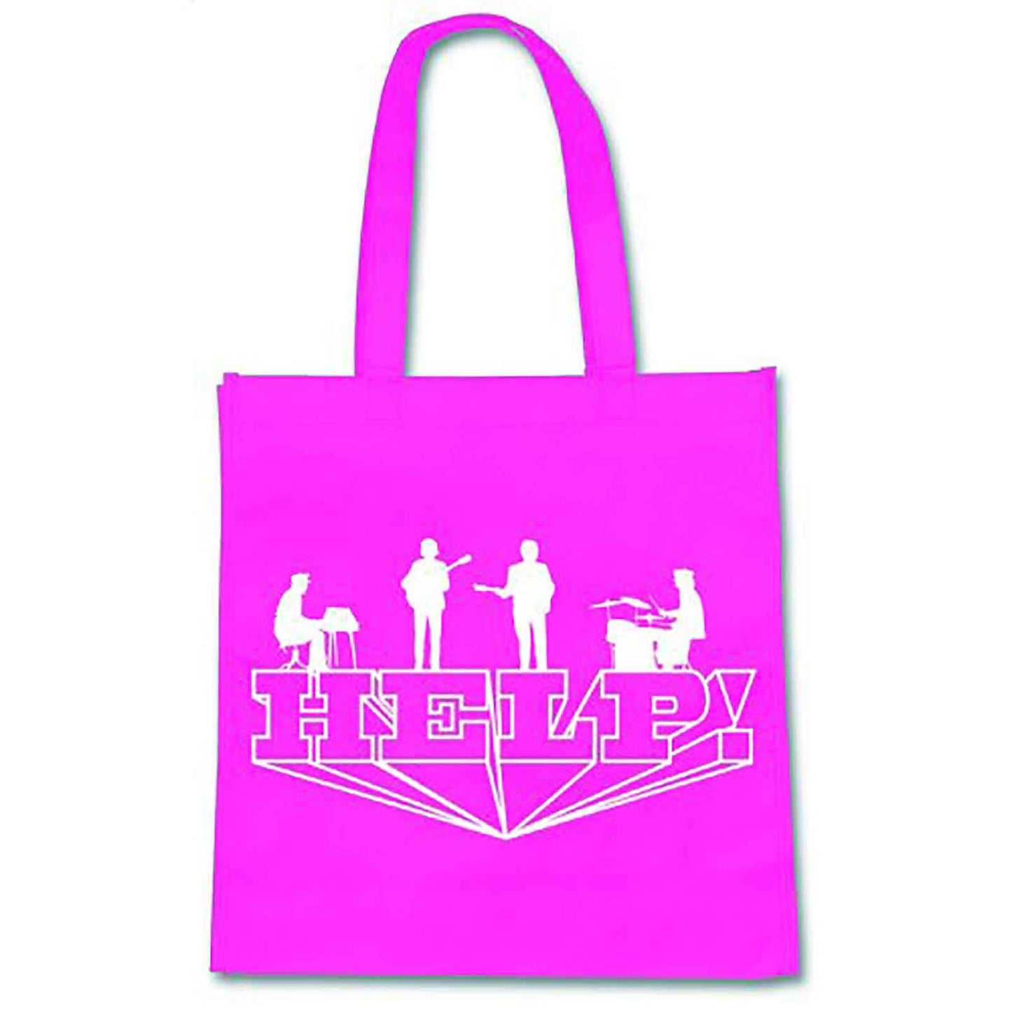 The Beatles Tote Bag Eco Shopper Bag Help Band Logo new Official Pink