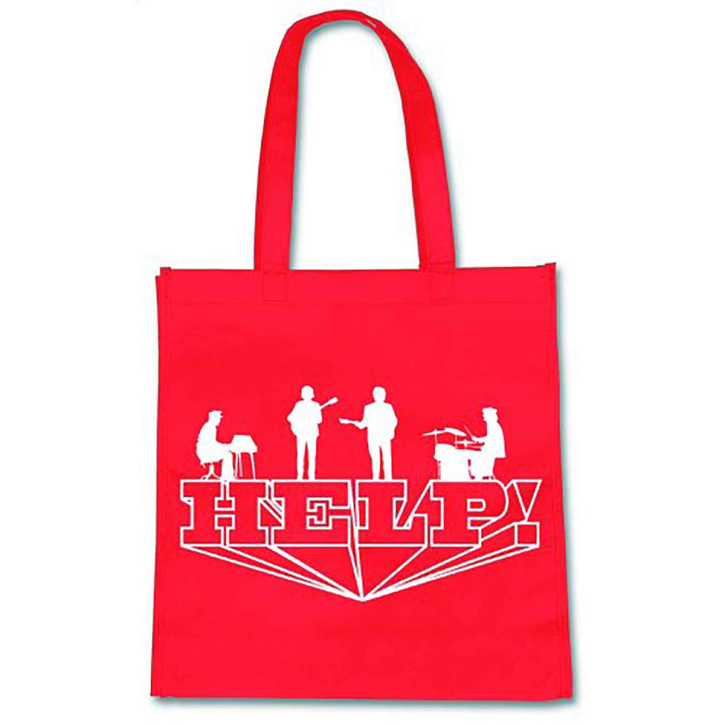 The Beatles Tote Bag Eco Shopper Bag Help Band Logo new Official Red