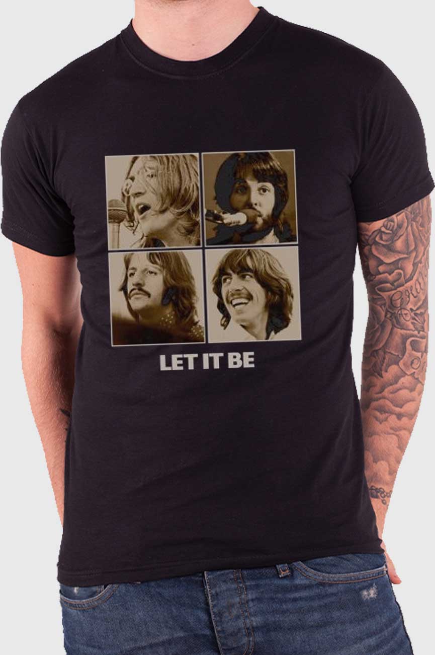 The Beatles Let It Be Sepia Studio T Shirt