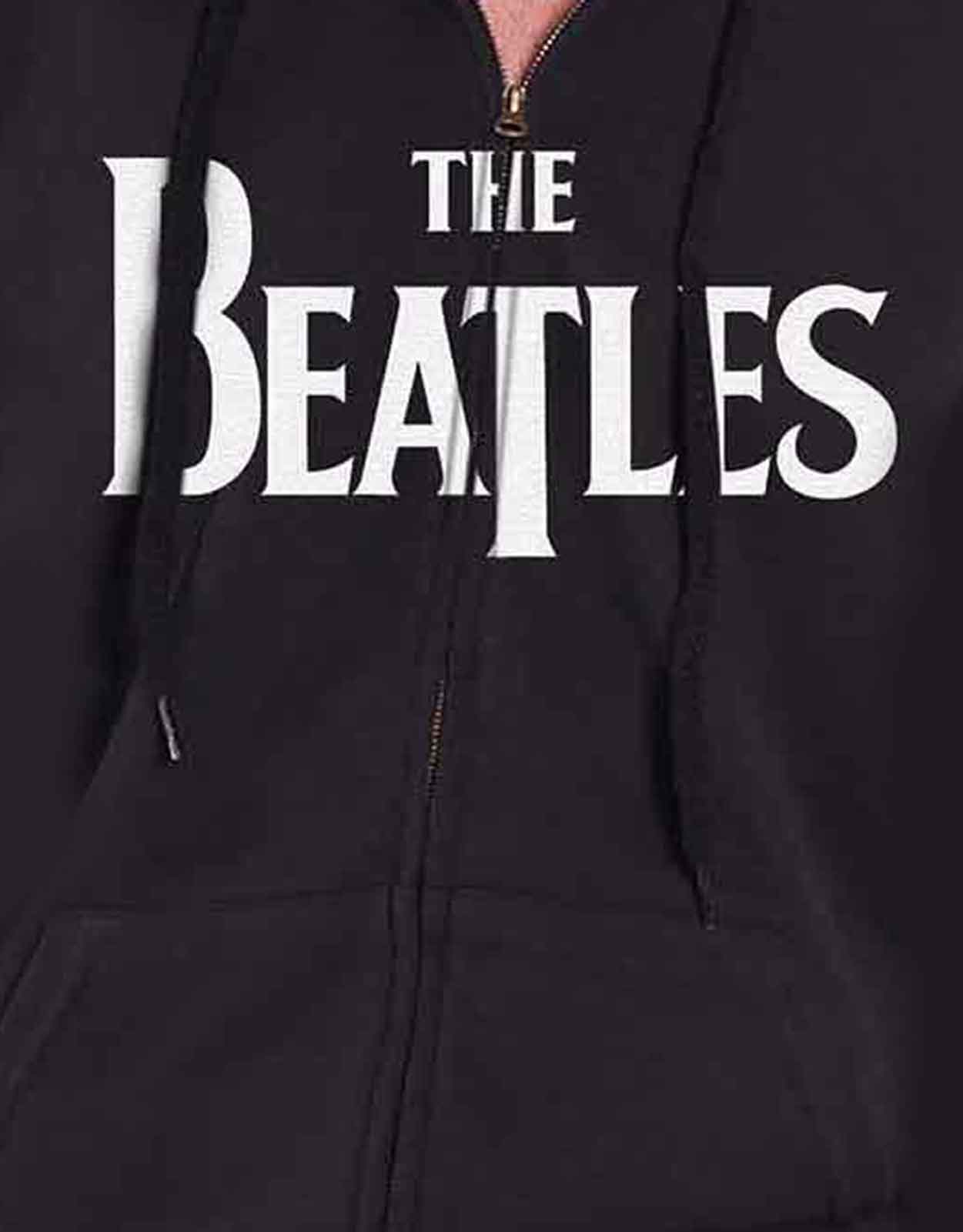 The Beatles Drop T Logo Men's Zip Hoodie - Official Merch