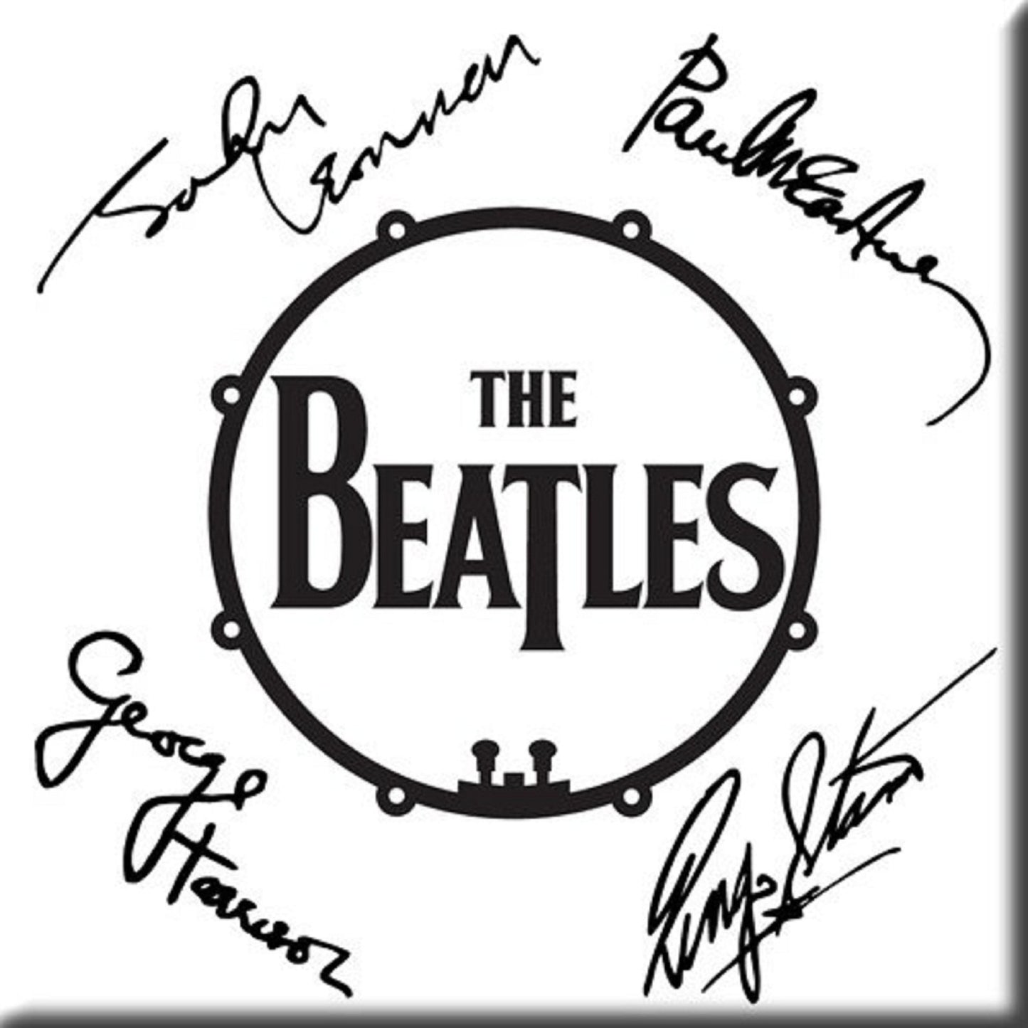 The Beatles Fridge Magnet Signed Drum